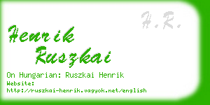 henrik ruszkai business card